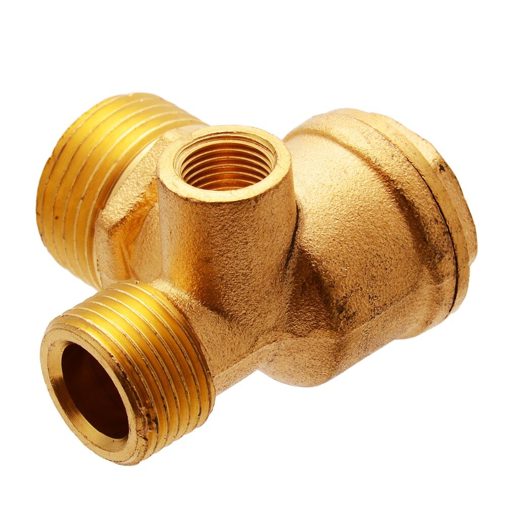 3 Port Brass Air Compressor Valve Threaded 90 Degree Air Compressor Check Valve For Central Pneumatic Part