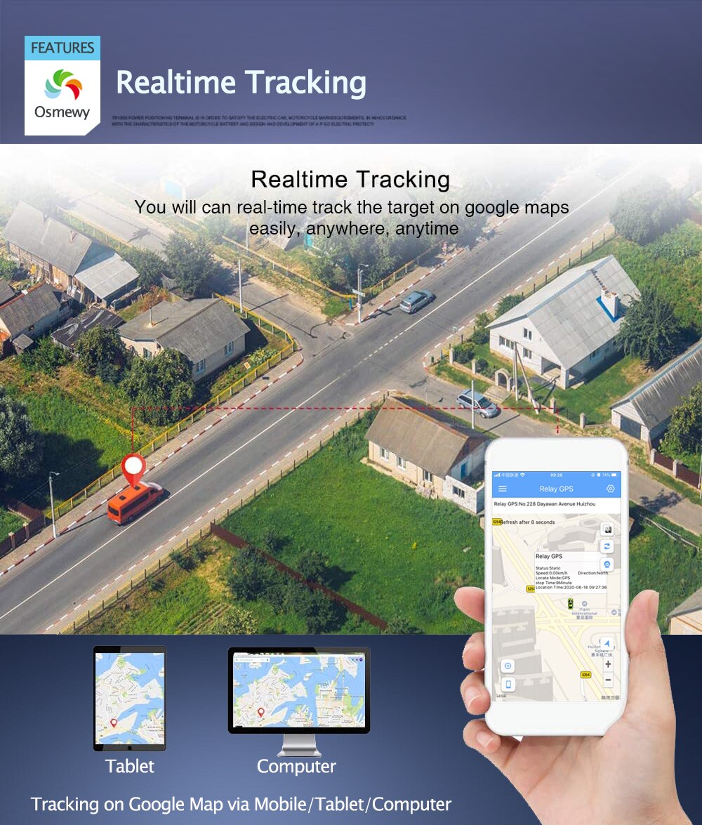 GPS Trackers 12000nAh Long Standby waterproof Anti-Lost GSM GPRS tracer Locators locate Vehicle Tracking Device Remote Control