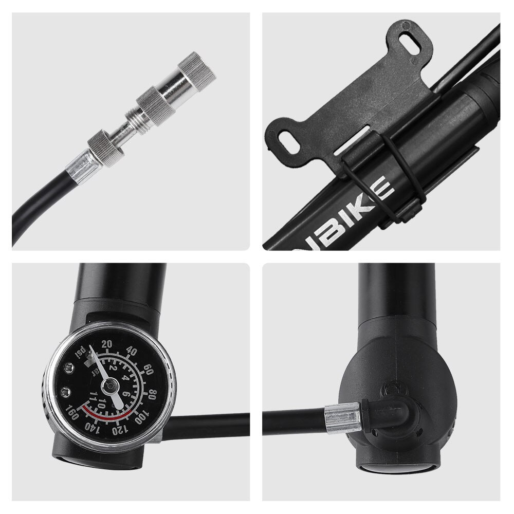 INBIKE Mini Bike Pump Portable Frame Pump High Pressure Smart Valve Presta &amp; Schrader Bicycle Inflator Cycling Accessories IQ327