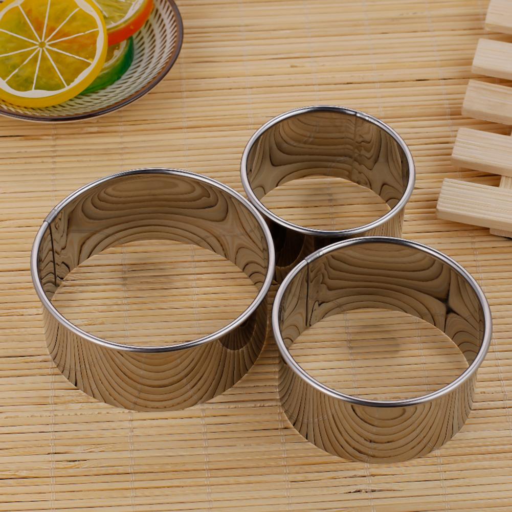 3Pcs Round Shaped Dough Cutting Tool Meatballs Wrappers Molds Set Cutter Stainless Steel Dumplings Wrappers Molds