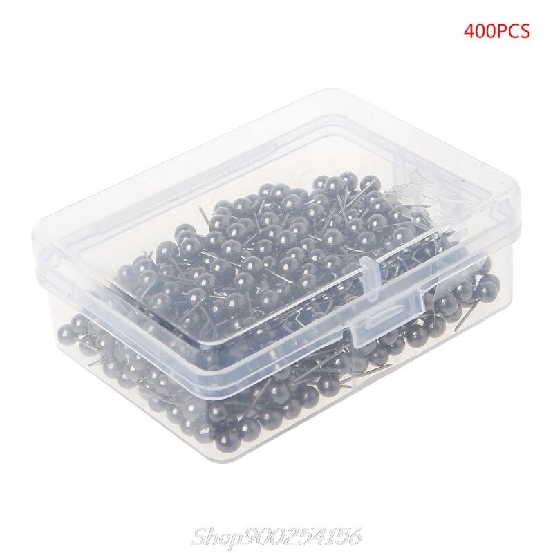 400pcs Round Plastic Head Steel Point Push Pins Map Thumb Tacks Pin Office School Supplies Au14 20: BGD