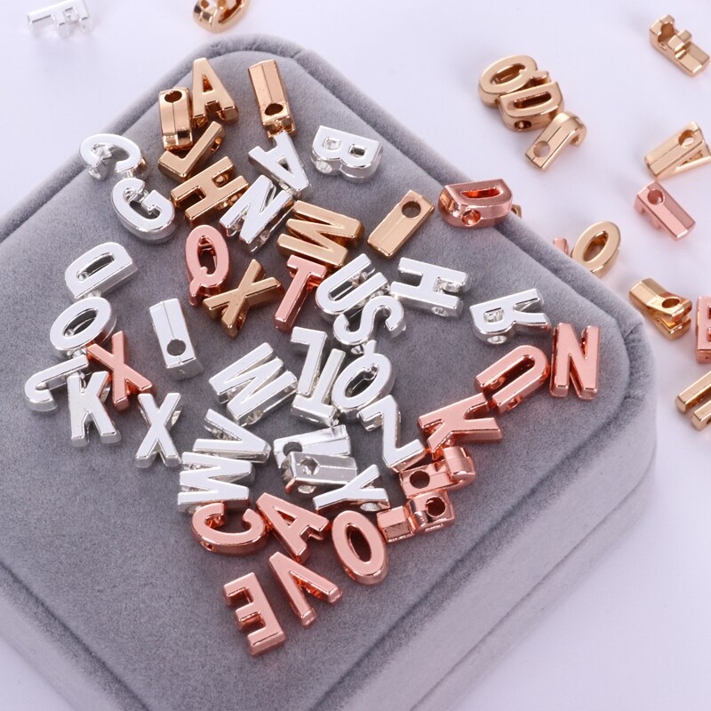 A--Z 26 English alphabet necklace jewelry letter accessories with perforated letters accessories girlfriends small persona