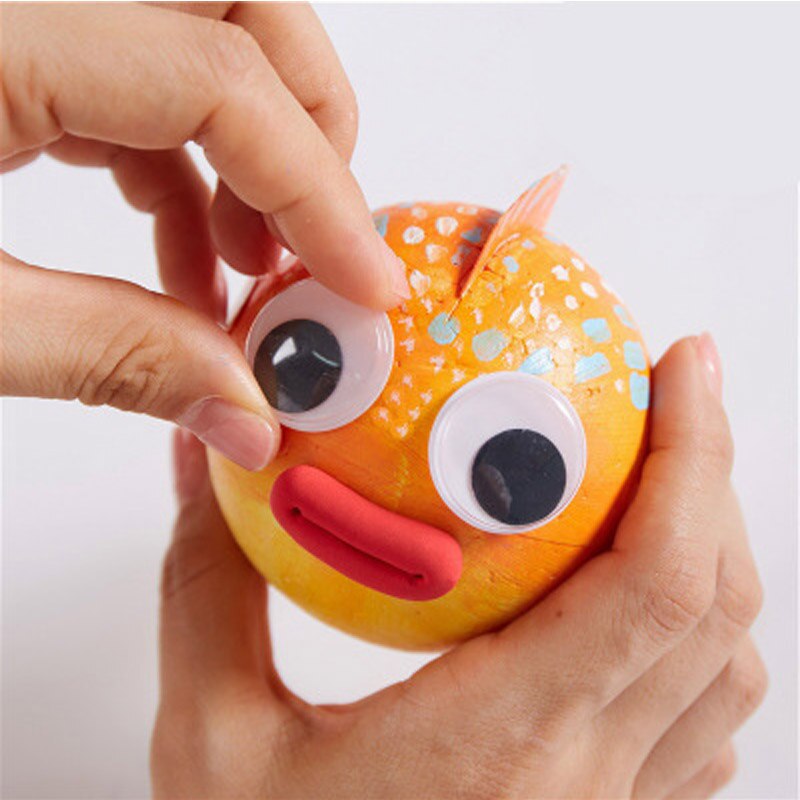 Kids DIY Handmade Bubble Fish Toys For Children Foam Ball Painting Drawing Set Kindergarten Art Kids Craft Educational Toys