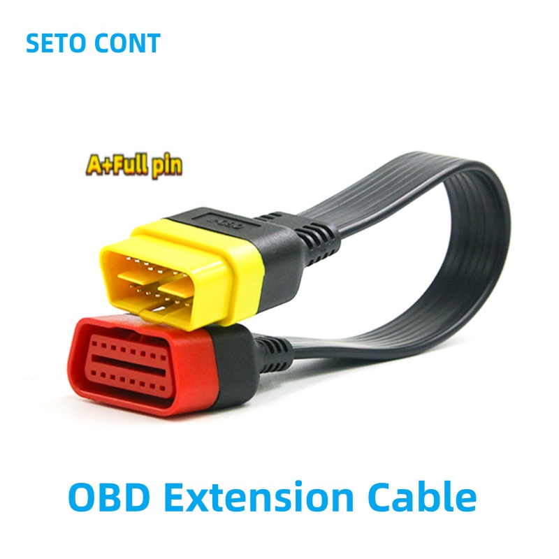 J1962 OBD-Verlängerungskabel X431 Flachband, komplett 16-polig, Stecker auf Buchse, automatischer Diagnose-Adapter, 36 cm, für Thinkdiag oder Easydiag