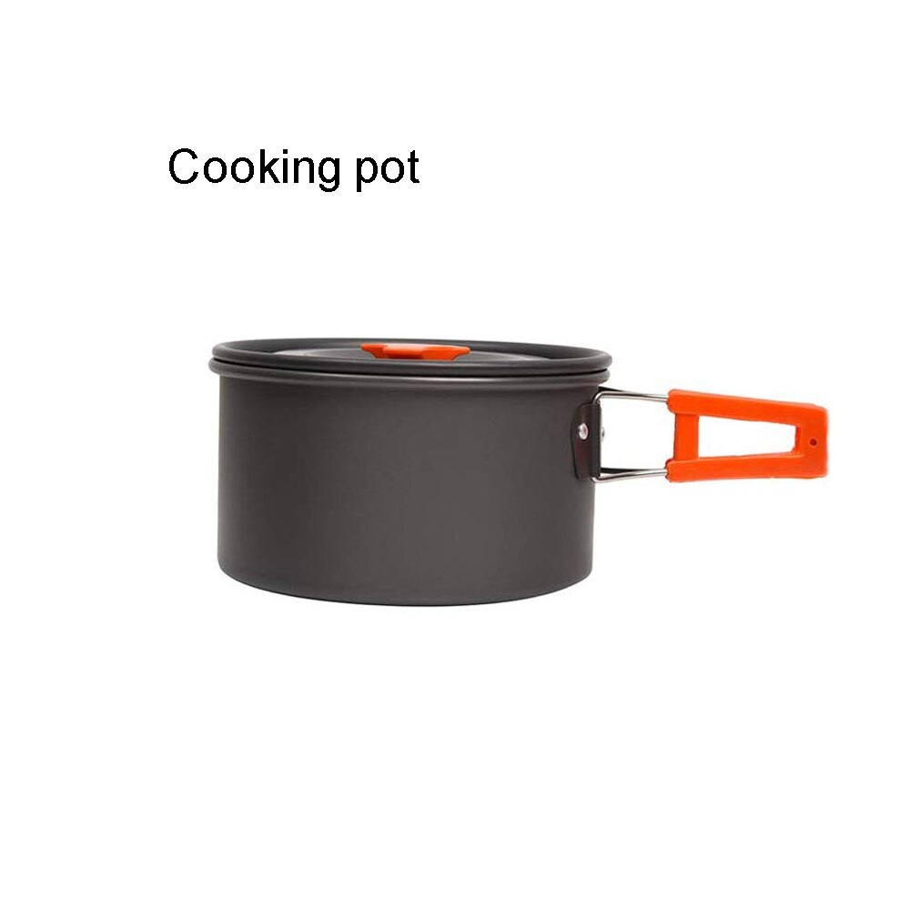 Kit d'ustensiles de cuisine pour le camping en extérieur, en aluminium, bouilloire à eau, casserole de voyage, randonnée pique-nique, barbecue BBQ, équipement de cuisson: Cooking pot