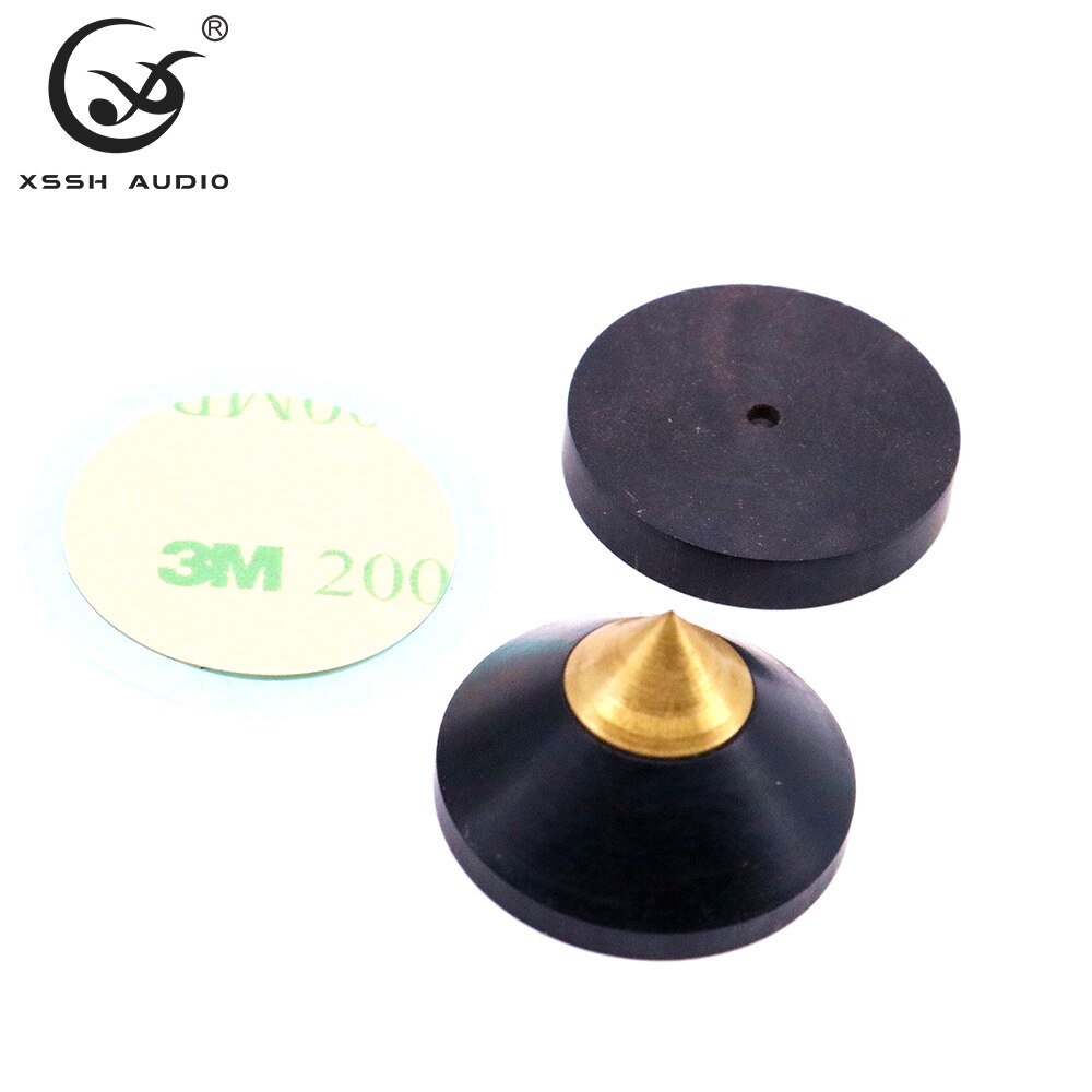 Wood Speaker Isolation Feet XSSH Audio YIVO HiFi Shock Absorber Brass Cone CD Amplifier Speaker Spike Feet Stand Spikes