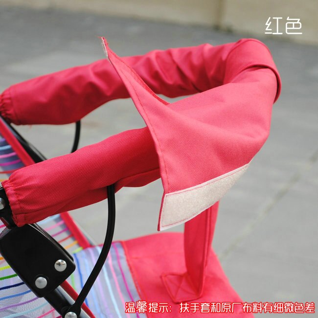 Barnevogn tilbehør baby barnevogn armlæn beskyttelsesetui cover til armlæn betræk håndtag kørestole beskytter mod snavs: Rødt armlæn