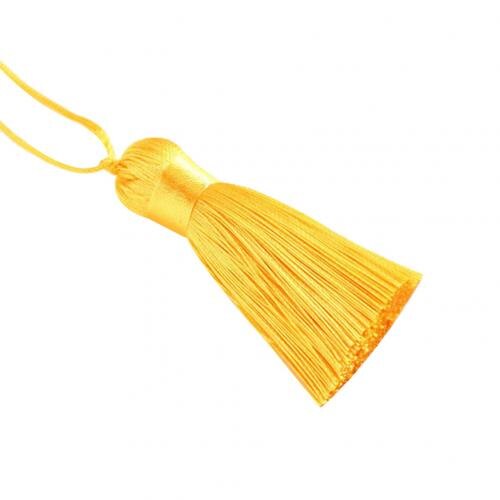 Mini Draad Stof Kwastje Fringe Kwasten Maken Fringe Trim Kwasten Naaien Accessoires Voor Sieraden Diy Hanger Armband Sleutel: YELLOW