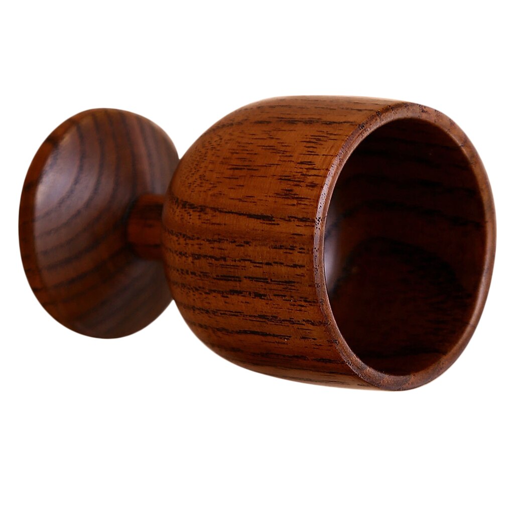 Wood Wooden Goblet Red Wine Cup Handmade Tea Cup Wedding Party Favor 7cm
