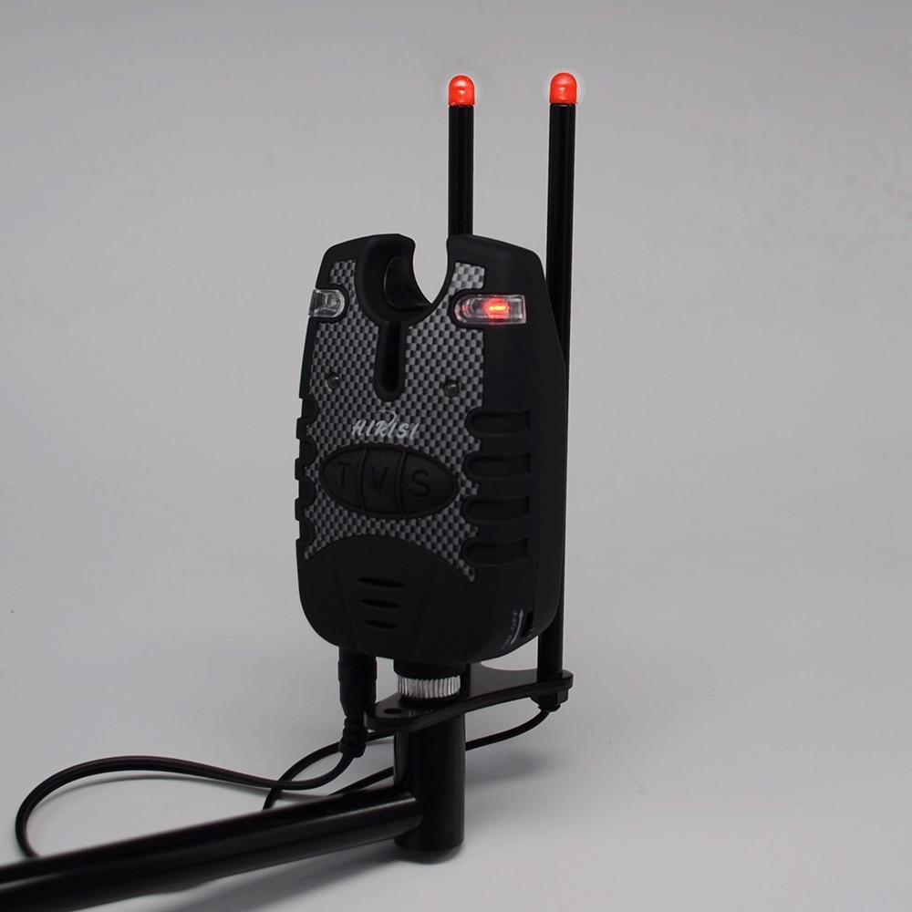 4 Stuks Led Winkelhaak Oren Vissen Winkelhaak Oor Bar Voor Karper Visgerei Met Led Licht Kleur Rood Blauw Groen geel