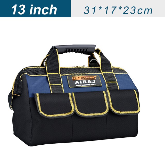Multi-Funktion Werkzeug Tasche 1680D für Oxford Tuch Elektriker Tasche Breiten Mund Werkzeug Tasche Wasserdichte Lagerung Tasche für Schraubendreher näGel: schwarz
