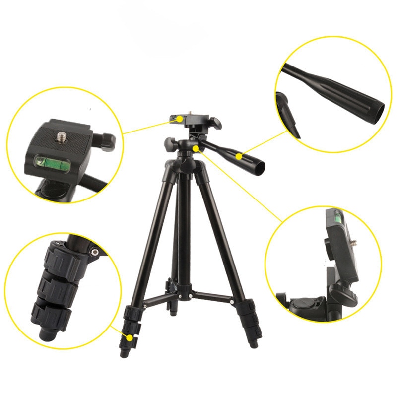 Topp fleksibel 4 seksjoner stativ kamera monopod stativ montering med klips for dv dv video opptakere ipad mobiltelefon holder