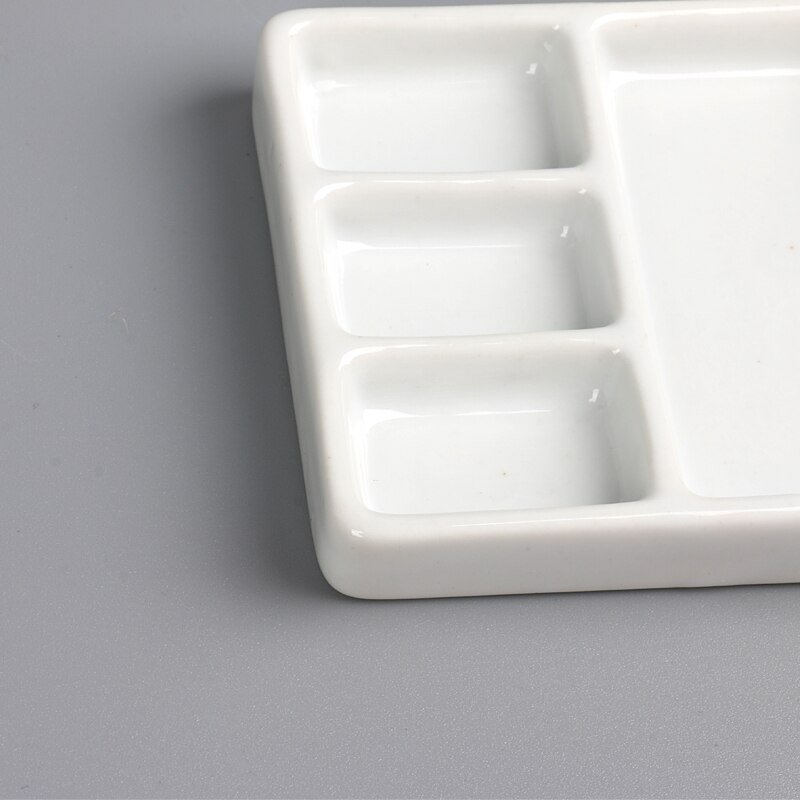 Ceramic Multi-grid Palette Watercolor Gouache Pigment Palette Porcelain Plate Jingdezhen Color Palette Pigment Plate