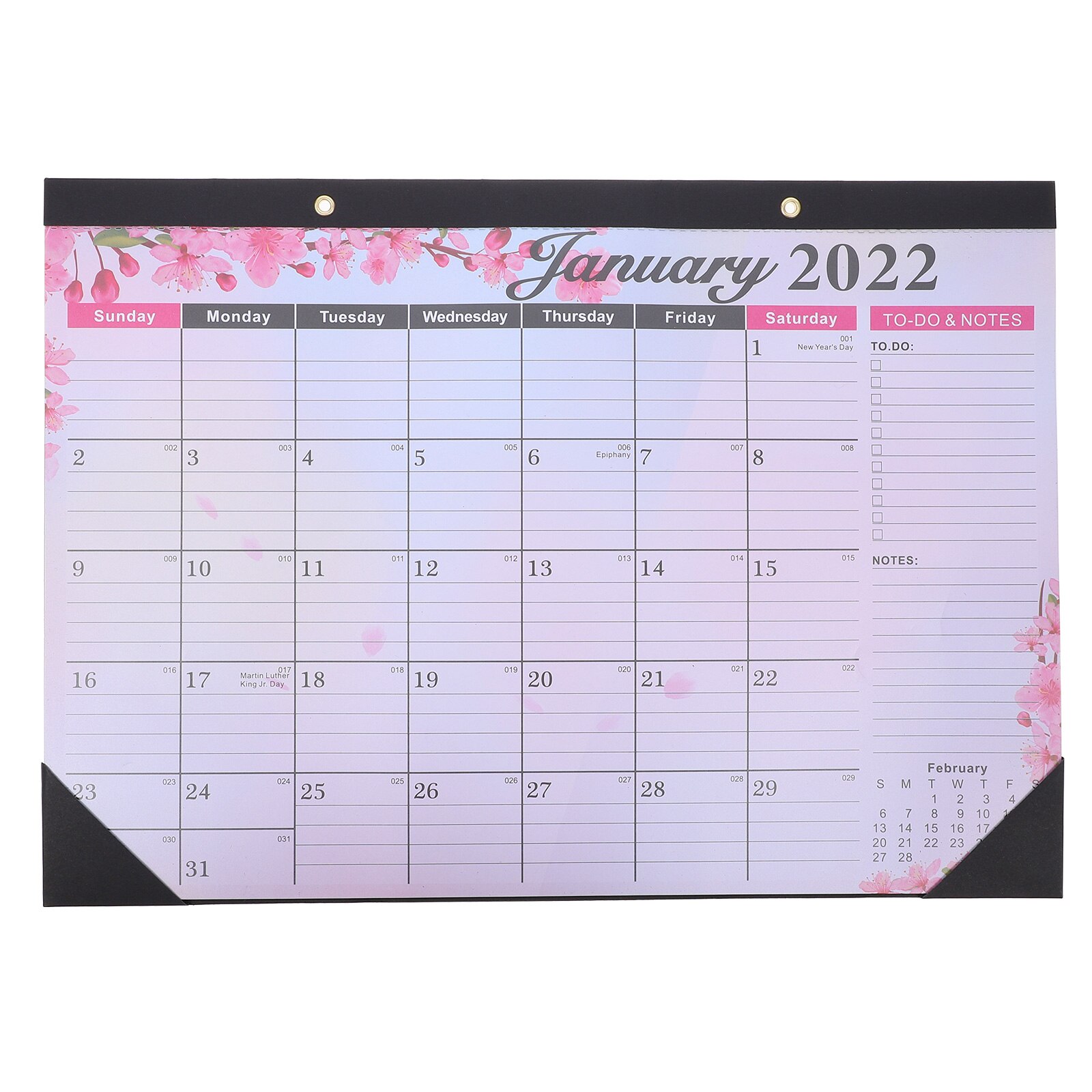 January 2022 - June 2023 Wall Calendar Notepad Hanging Calendar Monthly Desk Calendar