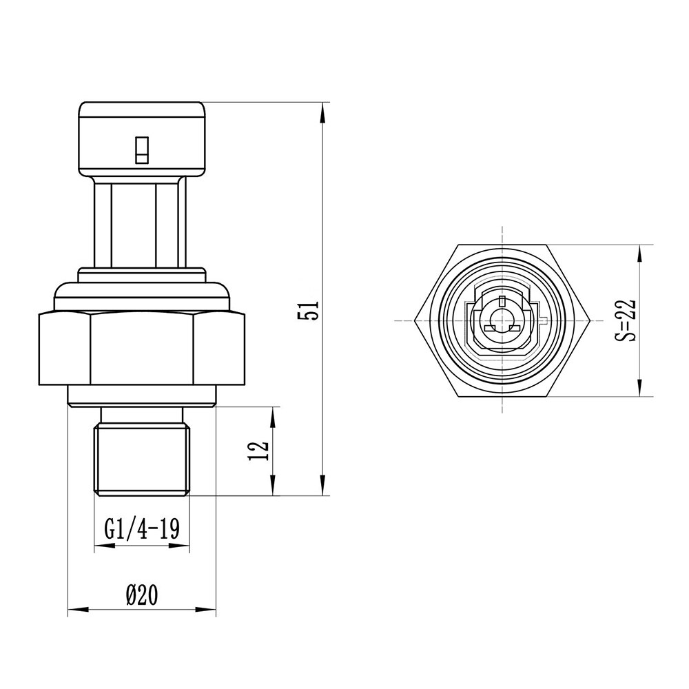 Luftkompressor tryktransducer  g1/4 0.5 mpa 0.5-4.5v 5-12 vdc 0.3m kabel kulstofstål legering miljøbeskyttelsesplettering