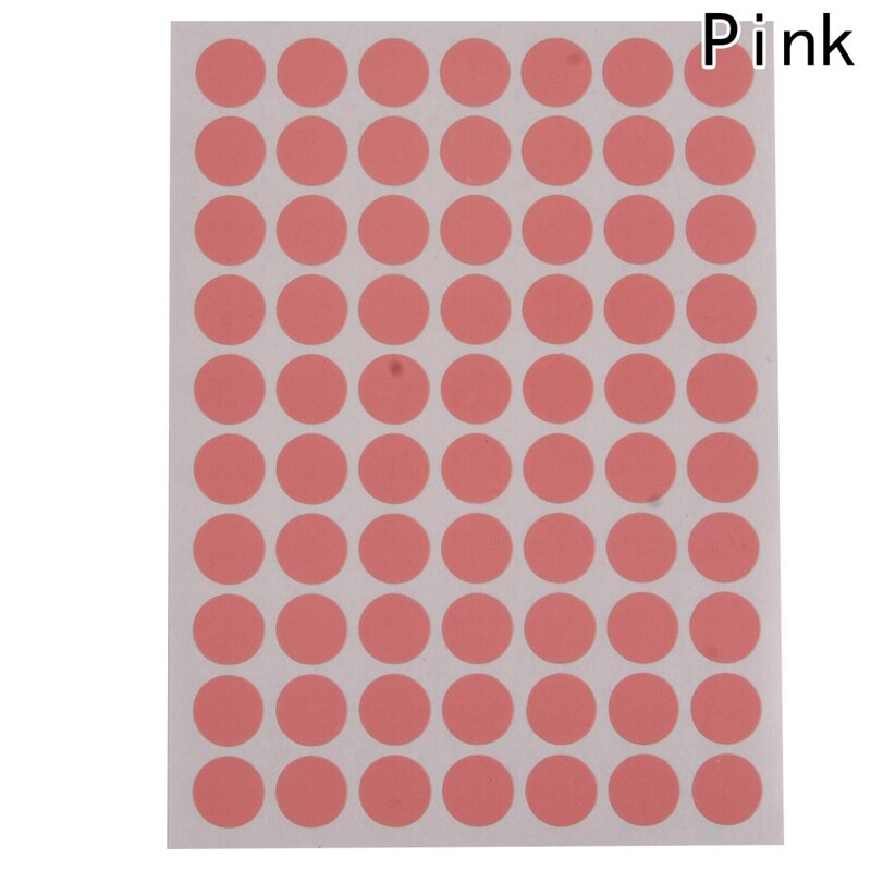 12 Sheets/Pack 10mm Circle Round Color Coded Adhesive Label Dot Sticker: PK