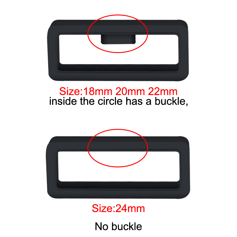 5Pc Siliconen Band Keeper 18Mm 20Mm 22Mm 24Mm Band Rubber Loop Ring Rubber Horloge Bands accessoires Houder Locker