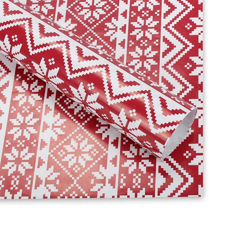 Caixa de presente papel de embrulho 50*70cm padrão chinês festa de aniversário decoração natal e primavera festival decoração para casa embalagem: Red pattern