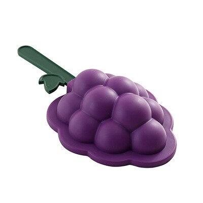 Silicone Frozen Ice Cream Mold Fruit Shape Popsicle Maker Ice Lolly Mould Ice Cream Molds Tubs Ice container chocolate mold: Purple grapes