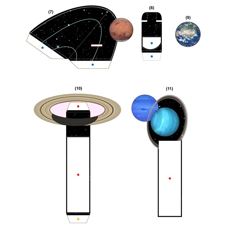 DIY Pop-up Card Solar System,Handmade 3D Anniversary Greeting Card Paper Model,Postcard Invitation Papercraft,Craft ER-093
