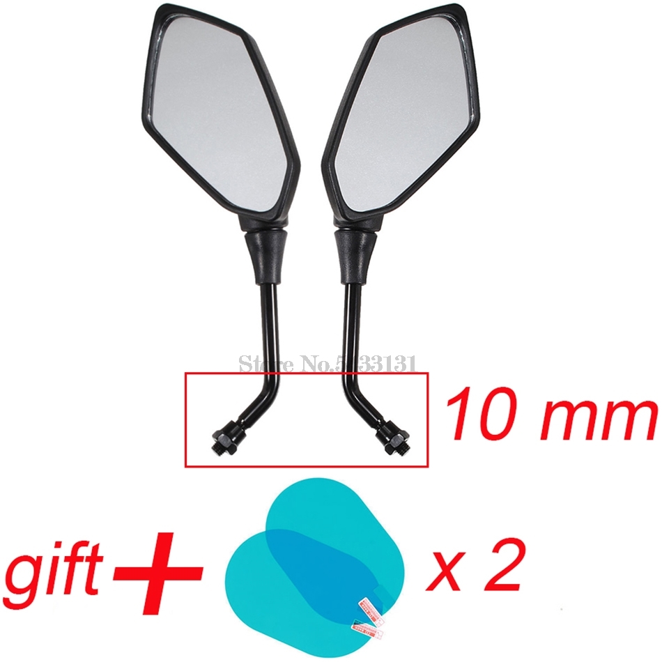Original Motorcycle Mirrors Side mirror for Adapter Motorbike Honda Pcx Suzuki Gn 125 with waterproof cover: 10mm with waterproof
