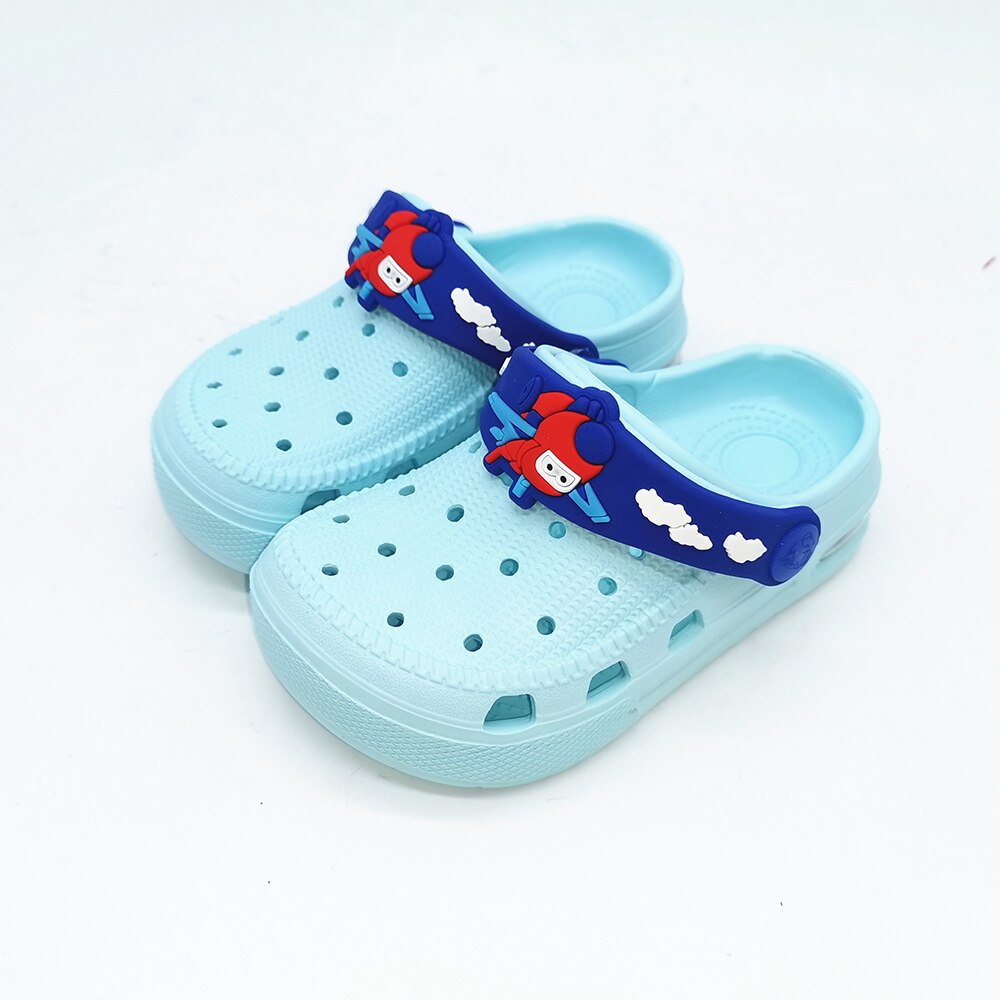 Sommer baby takrenne tresko tøfler flat lysbilder sandaler til låve låve super jett størrelse 28 29 30 31 32 33 34 35: Himmelblå / 35