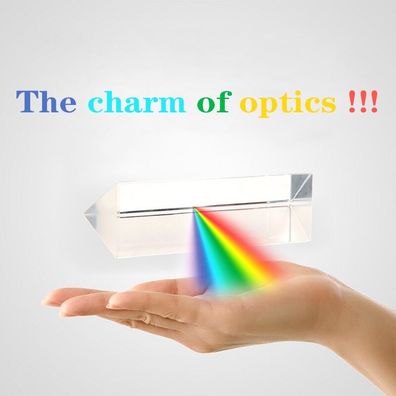 25X80MM Optical Rainbow Glass Right Angle Reflecting Triangular Prism For Teaching Light Spectrum Rainbow prism Triangular Prism