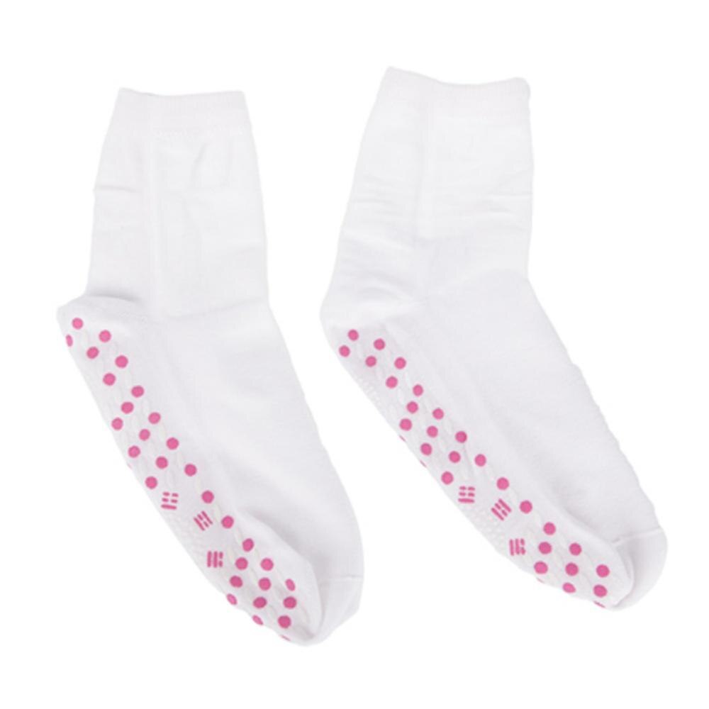 2Pcs Self-Heating Health Care Socks Tourmaline Magnetic Therapy Comfortable Breathable Massage Socks: W