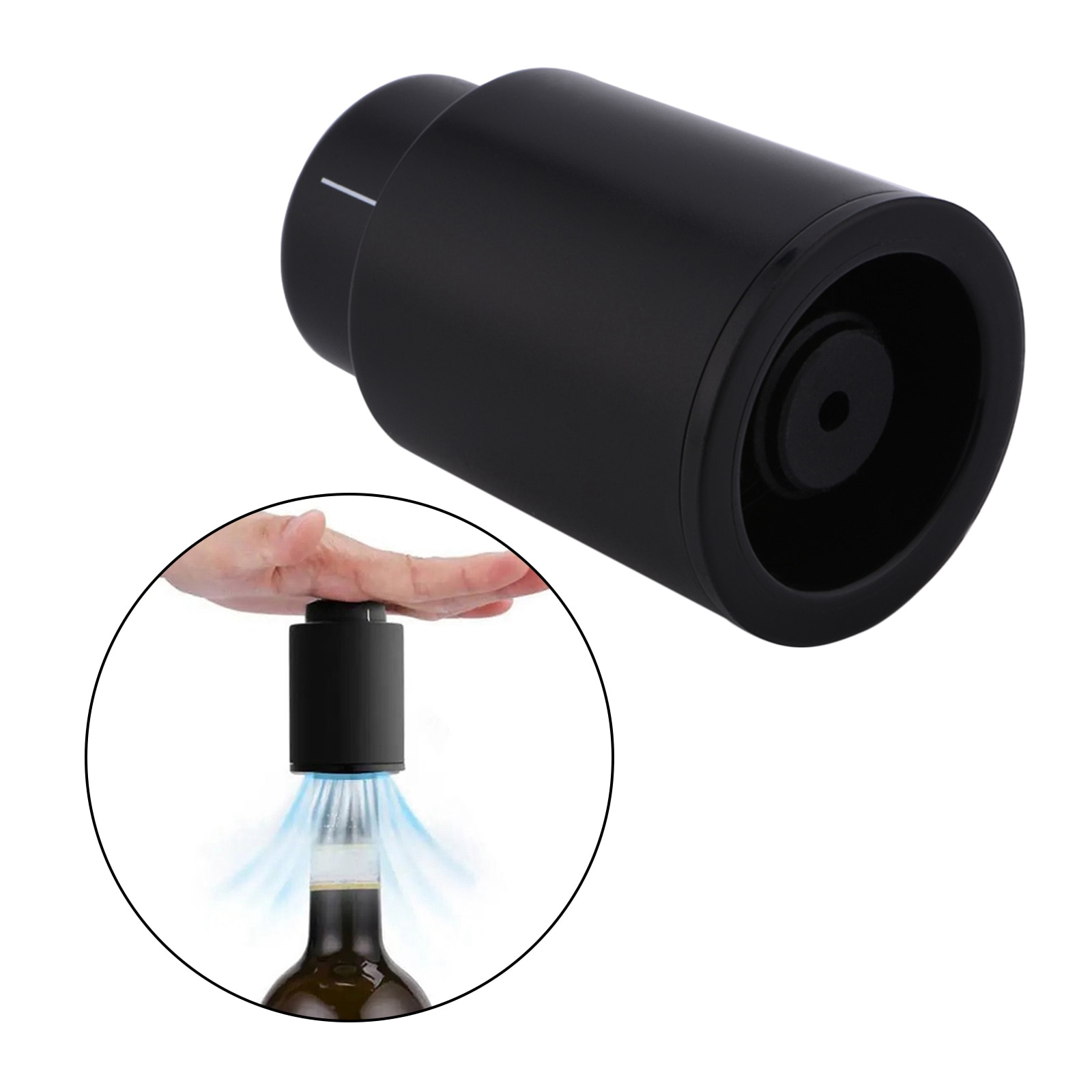 Push Style Reusable Wine Bottle Stopper Vacuum with Time Scale Record for Wine Lovers,Bar Tools,Widely Used