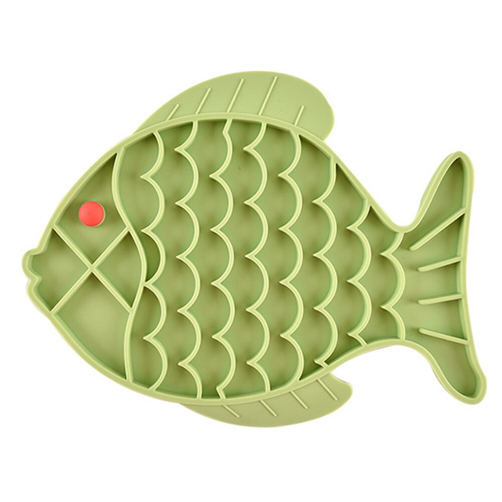 Siliconen puppy angstverlichting iq-traktatie snuffelmat verveling bestrijder voor honden katten huisdier likmat kalmerende slow feeder visvorm: Groente