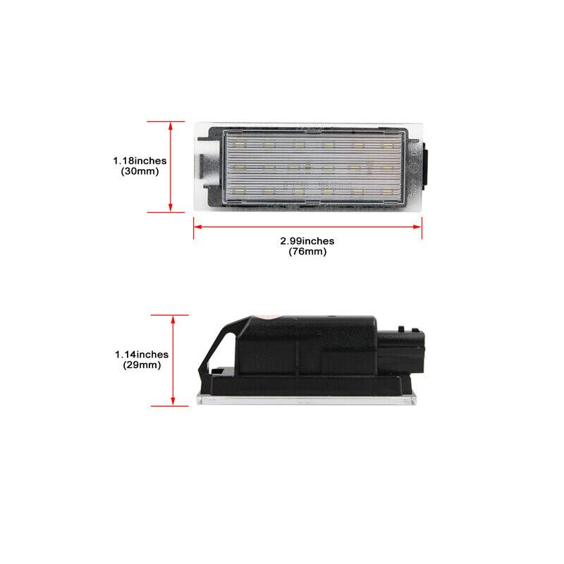 2 Stuks Kentekenverlichting Led Voor Smart Fortwo Forfour Verlichting Brand