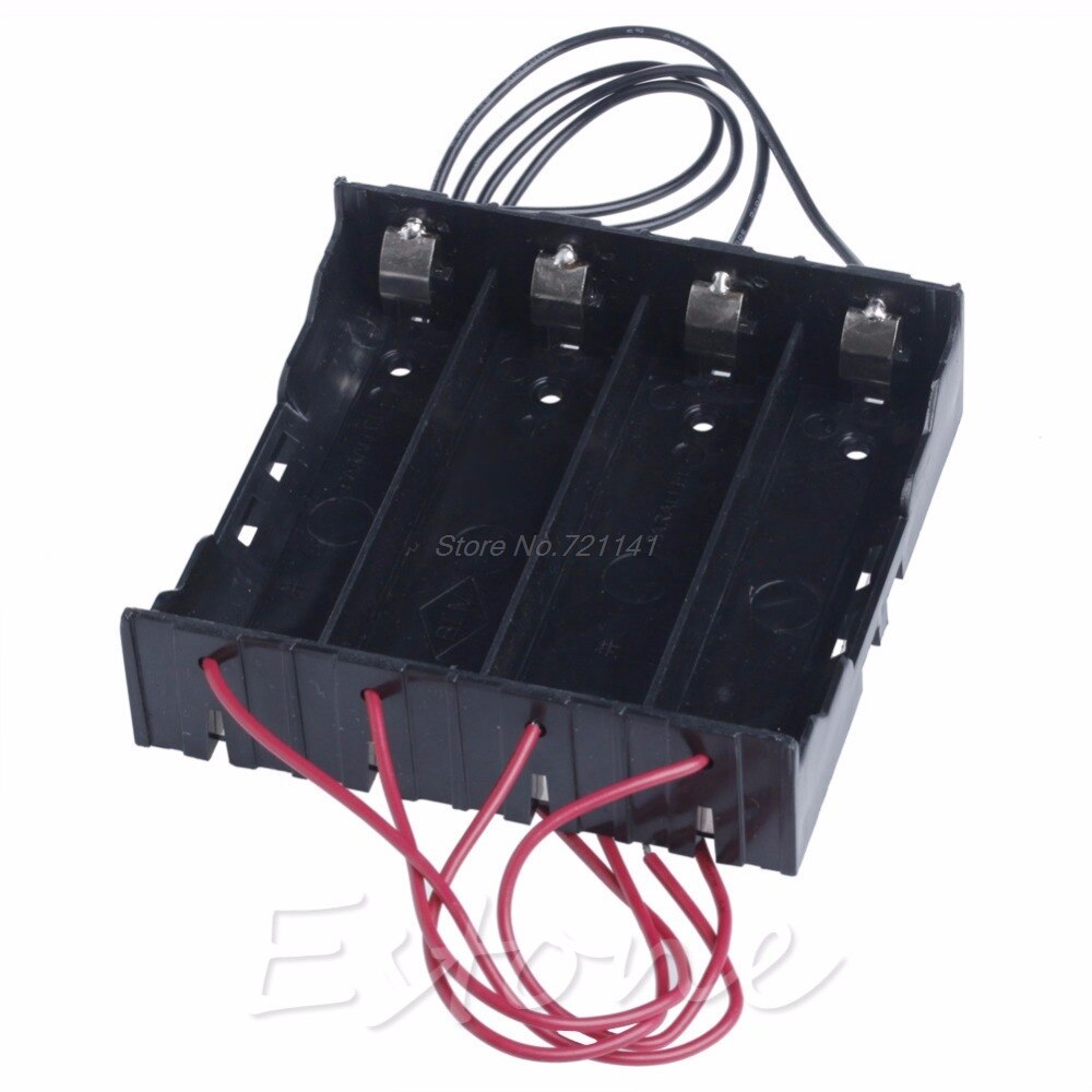 1 pc plastic batterijhouder opbergdoos koffer voor 4x oplaadbare 18650 elektronica voorraden