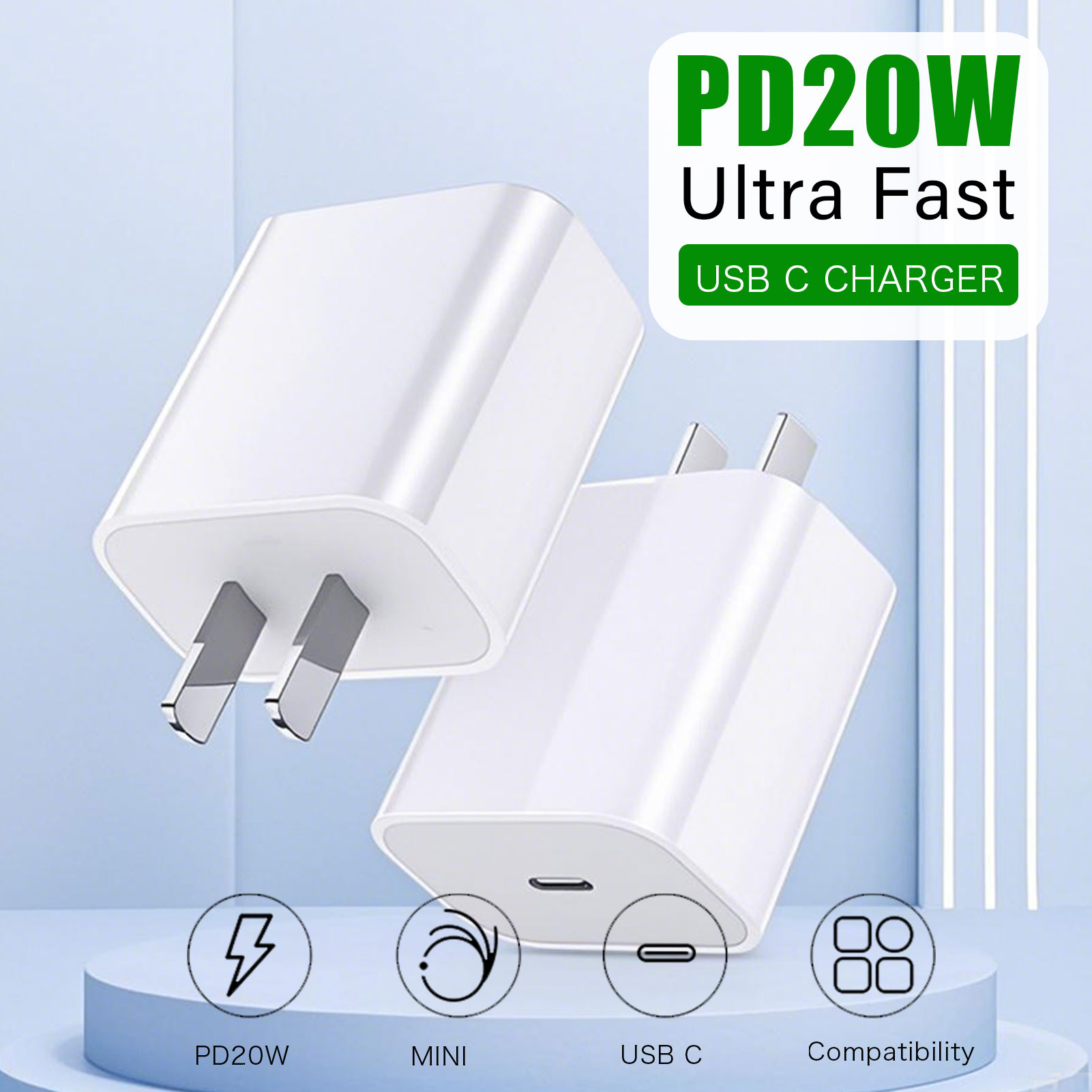 USB C Oplader Blok voor iPhone 16 Chargy Plug PD 20W muurlader met kabel Snelle oplader Data Sync voor iPhone16 15 14 13 12 11 Pro Max Mini Xs iPad Air Type C Power dapte