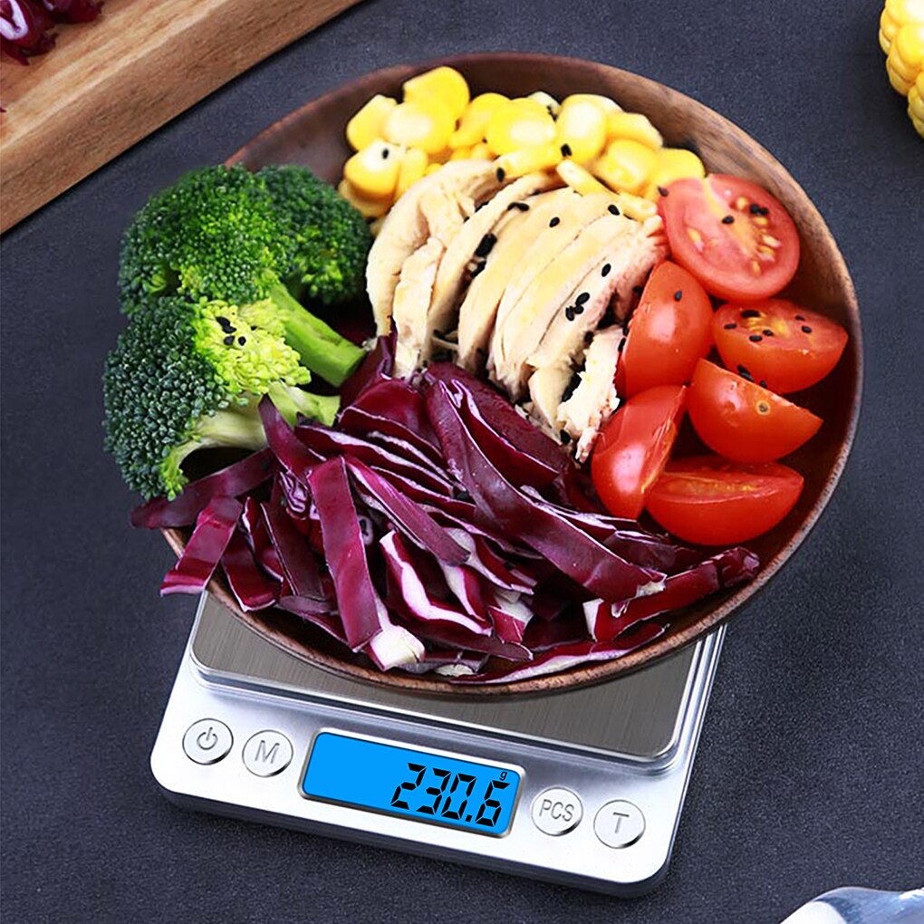 Kitchen Food Scale Fruit Vegetable Coffee Digital Scale Kitchen Weight LCD Display Precision For Jewelry Weighing Device 3kg/0.1