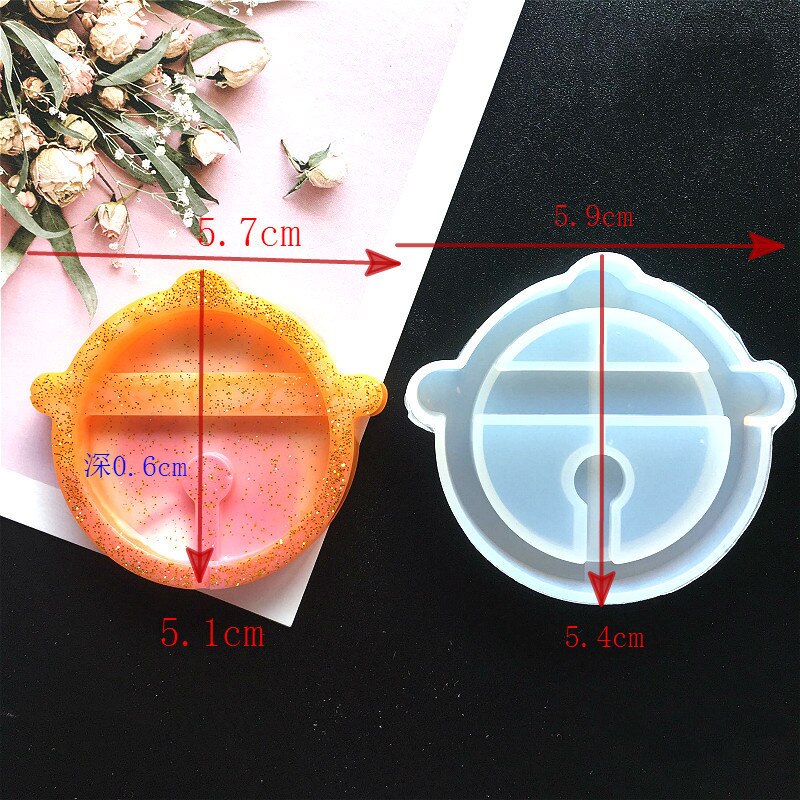 Diy Liefde Ster Drijfzand Kristal Epoxyhars Mal Uv Maan Kat Quicksand Sleutelhanger Siliconen Mal: 03