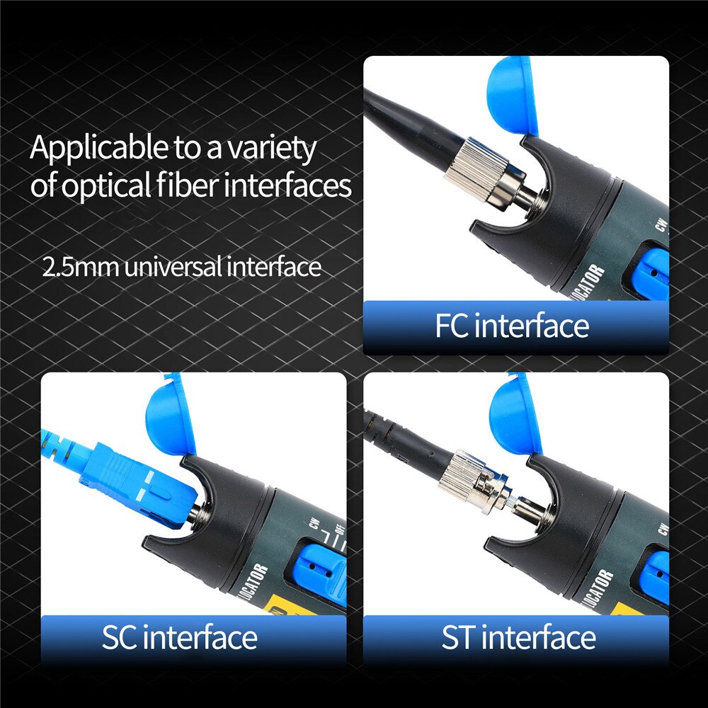 Newly Fiber Optic Cable Tester 30MW/20MW/10MW/5KM Visual Fault Locator Checker optical power meter 10-30Km Portable Testing Tool