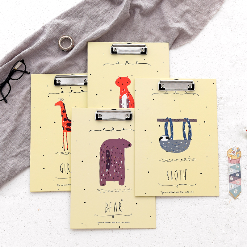 A4 Cartoon Cute Board Clip Student Office Board Folder Pad Learning Stationery