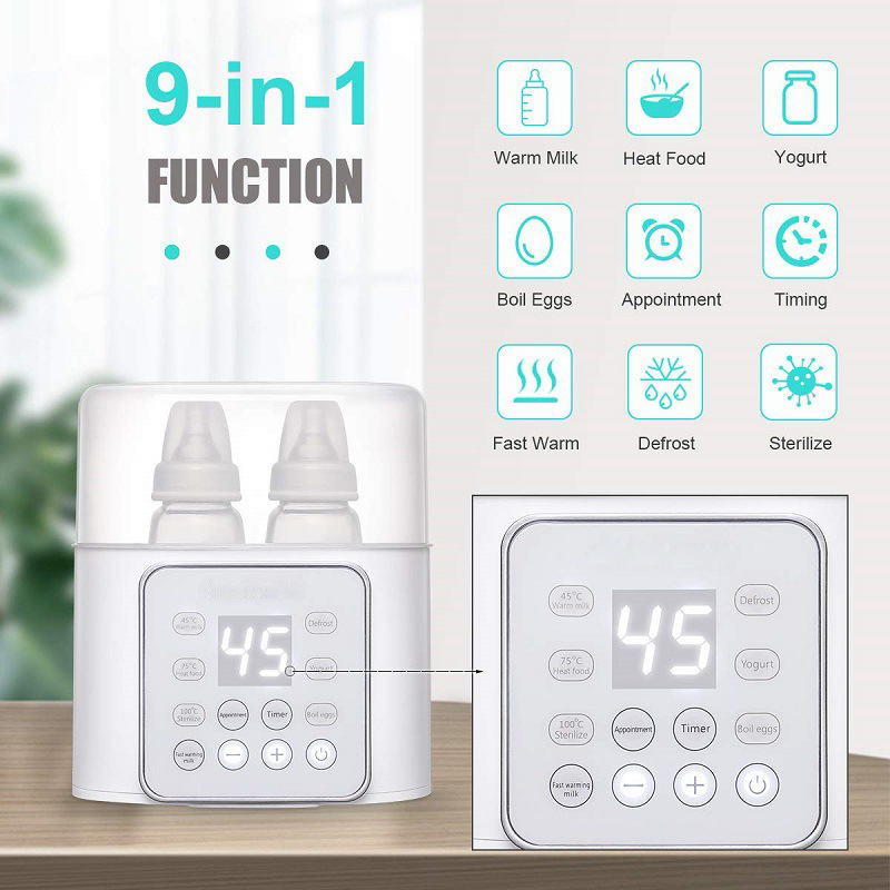 Scaldabiberon Multifunzione Veloce Accessori per bambini Riscaldatore per alimenti Scaldalatte Sterilizzatore con controllo accurato della temperatura