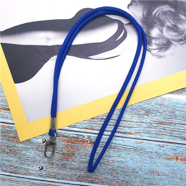 Simple hollow rope Mobile Phone Strap Lanyard for key phone Neck Strap cord For USB Flash Drives Keys ID Card keycord keychain: dark blue