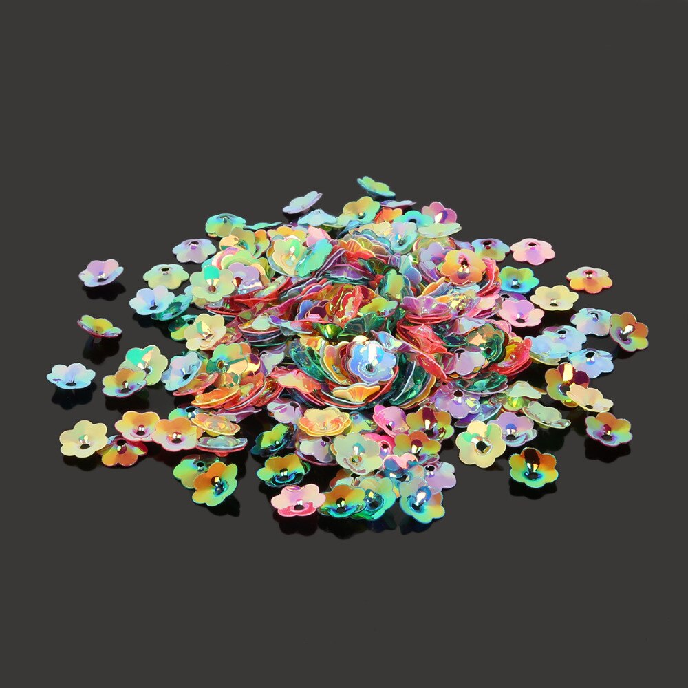 20g/- pack met 4/6/8/10mm bloemenpailletten voor knutselen, handwerken en naaien, decoratie, pvc-pailletten, fittingen, doe-het-zelfkledingaccessoires