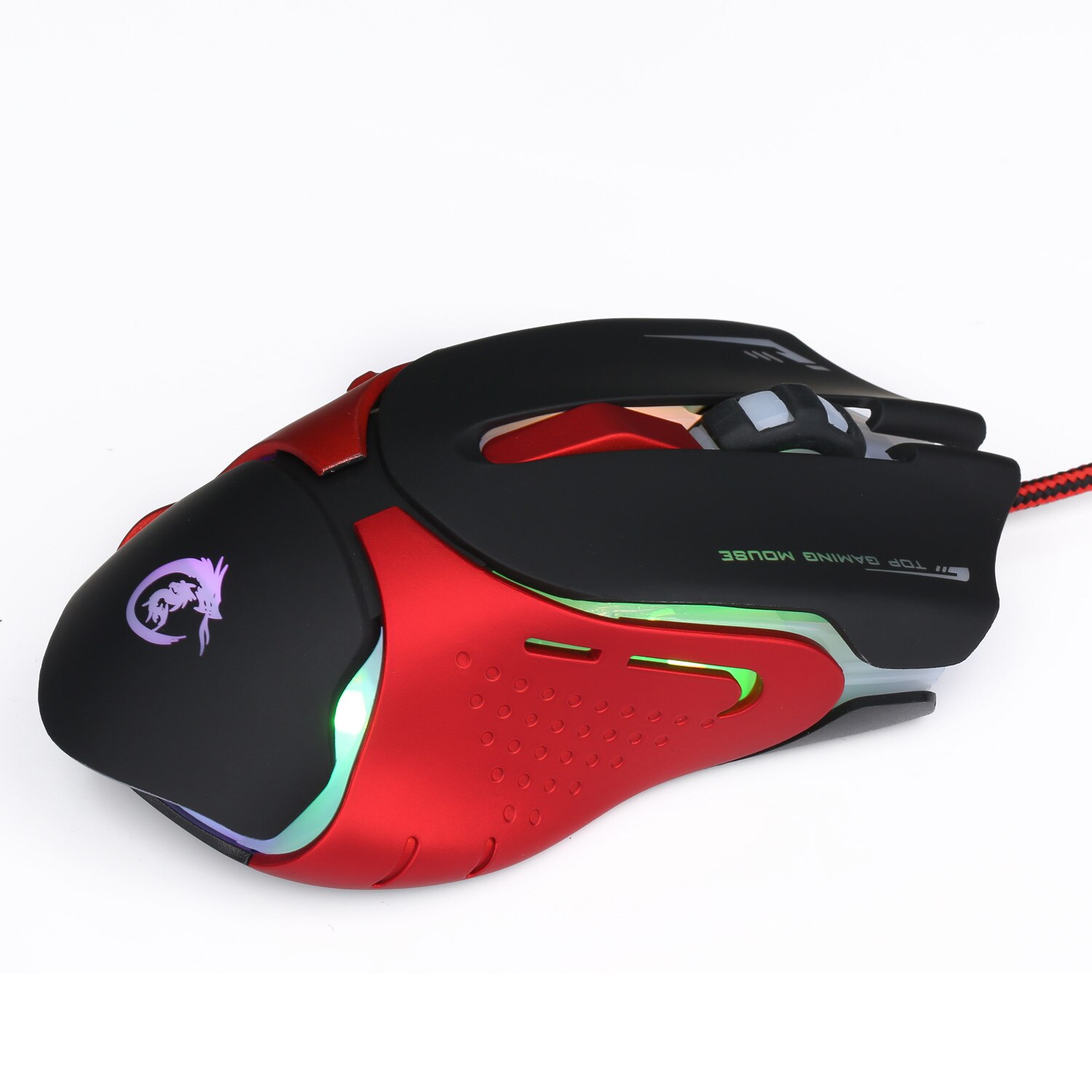 Gaming-maus, kabelgebundene computermaus , 3200 dpi, 6 tasten, vier geschwindigkeitsstufen, ergonomische optische maus für laptop/pc