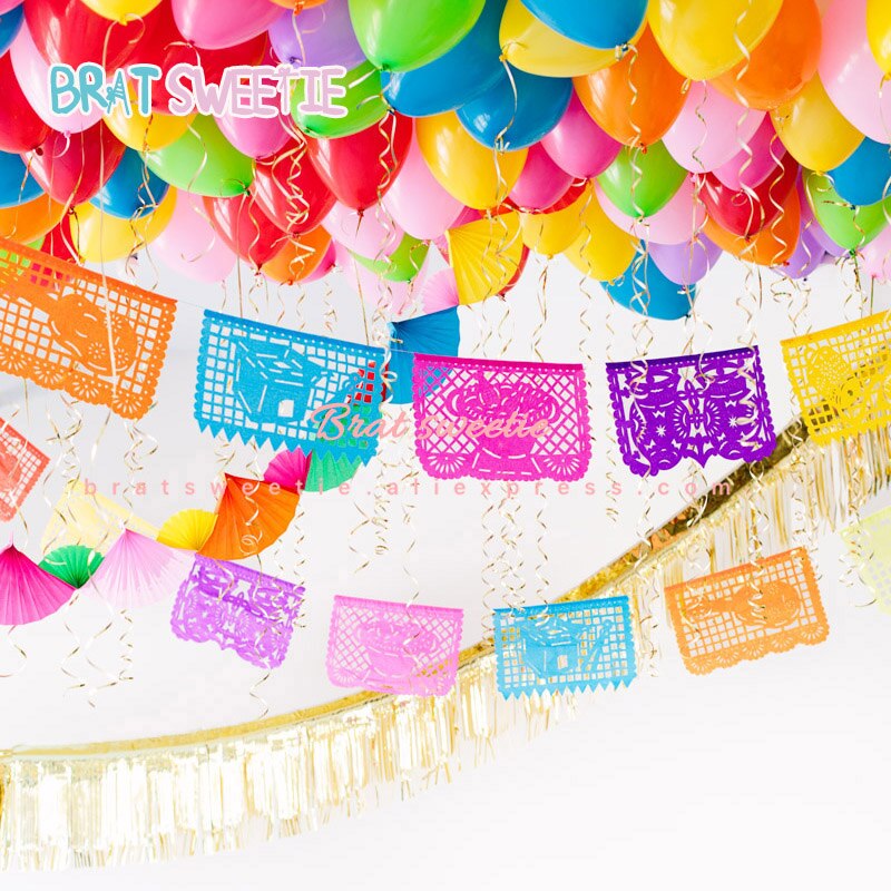 Guirlande bandérole de fête mexicaine | Décorations de mariage pour fête sur le thème du mexique de la journée des morts, fournitures de fête de Mayo