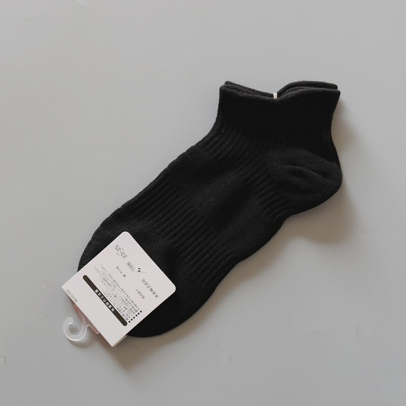 6 paires femmes été chaussettes couleur unie noir blanc gris chaussettes minces pour courir marche Jogging chaussettes de sport