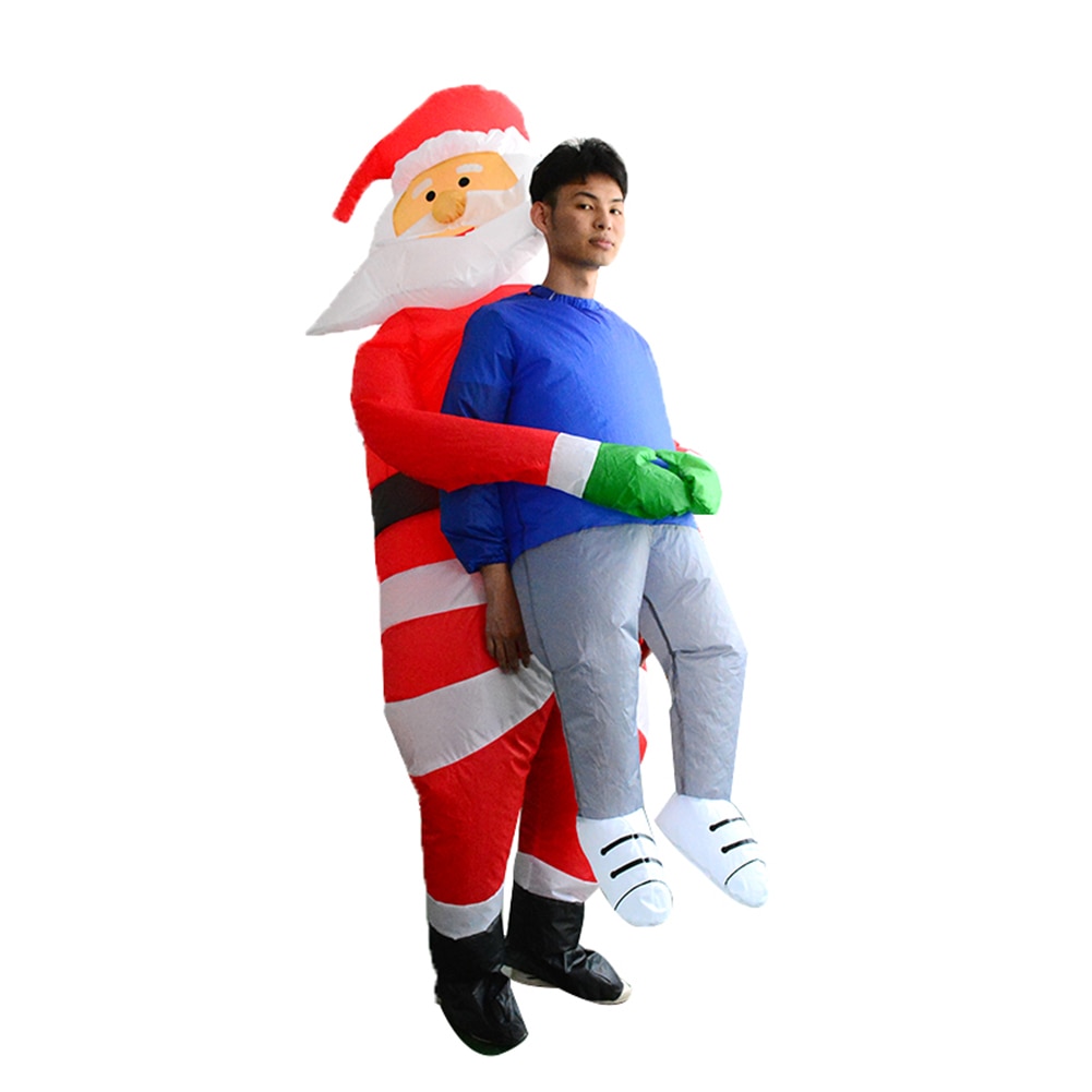 Christmas Inflatable Santa Claus Costumes Adult Kids Snowman Fancy Dress Halloween Carnival Cosplay Outfit Birthday Party Suit