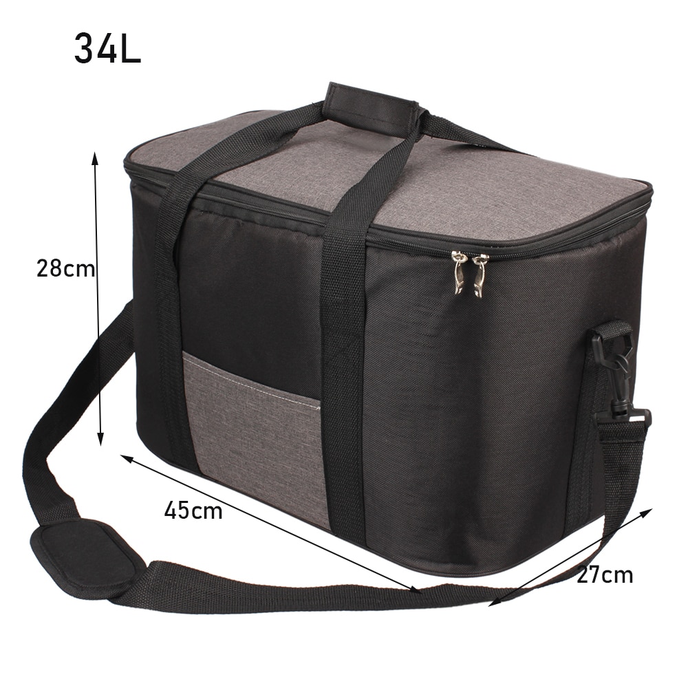 SANNE 34L Large Capacity Waterproof Lunch Bag for Food Famous Brand Thermal Cooler Insulated Portable Tote Picnic Lunch Bag