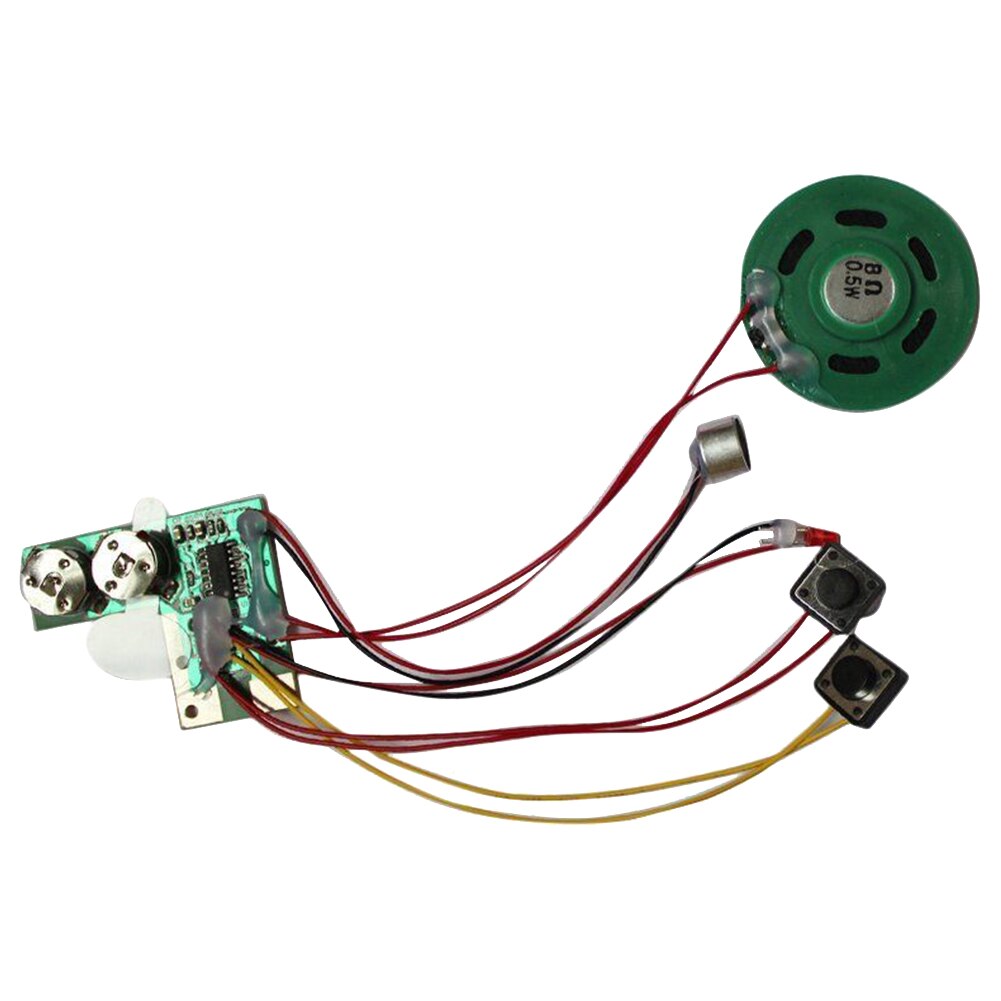 2 Pcs With Speaker Greeting Card Recordable Handmade RF Talk Chip Musical DIY Easy Operate Voice Module Battery Powered Black