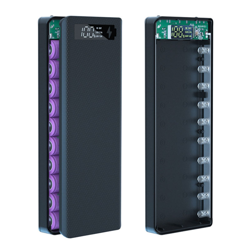 DIY Powerbank Case Kit 10*18650 Battery Holder Charger Box QC Quick Charge Power Bank Case Mobile Phone Charger Shell No Battery