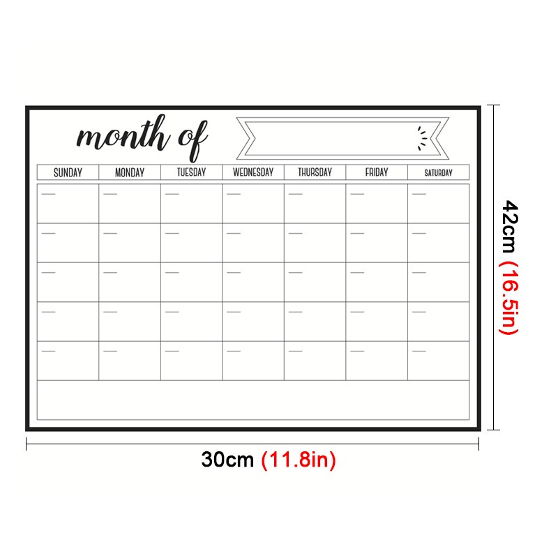 Nordique magnétique effaçable à sec calendrier hebdomadaire résistant réfrigérateur tableau blanc planificateur feuille cuisine réfrigérateur tableau blanc rappel