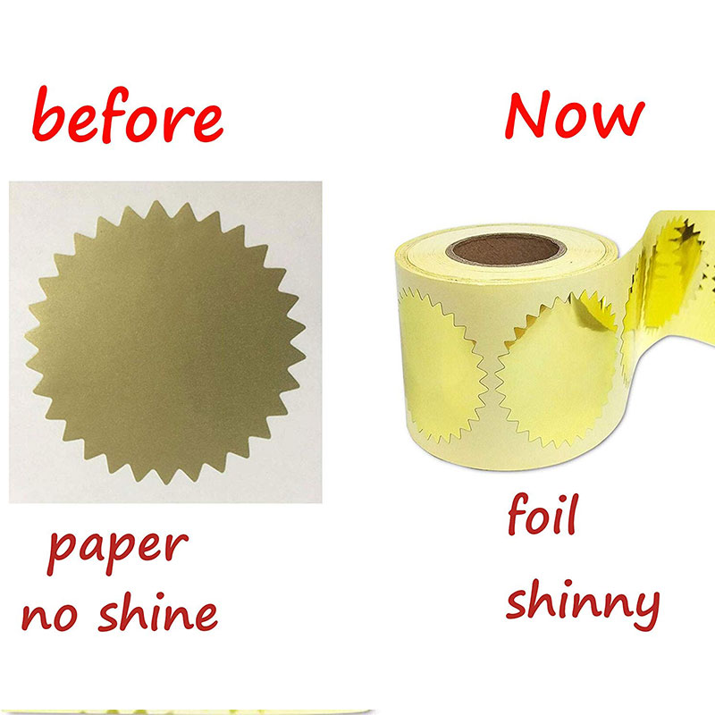 500pcs Gold Foil Embossed Stickers Foil Blank Certificate Sealing Labels -2" Gold Metallic Wafer Seals Labels for Package