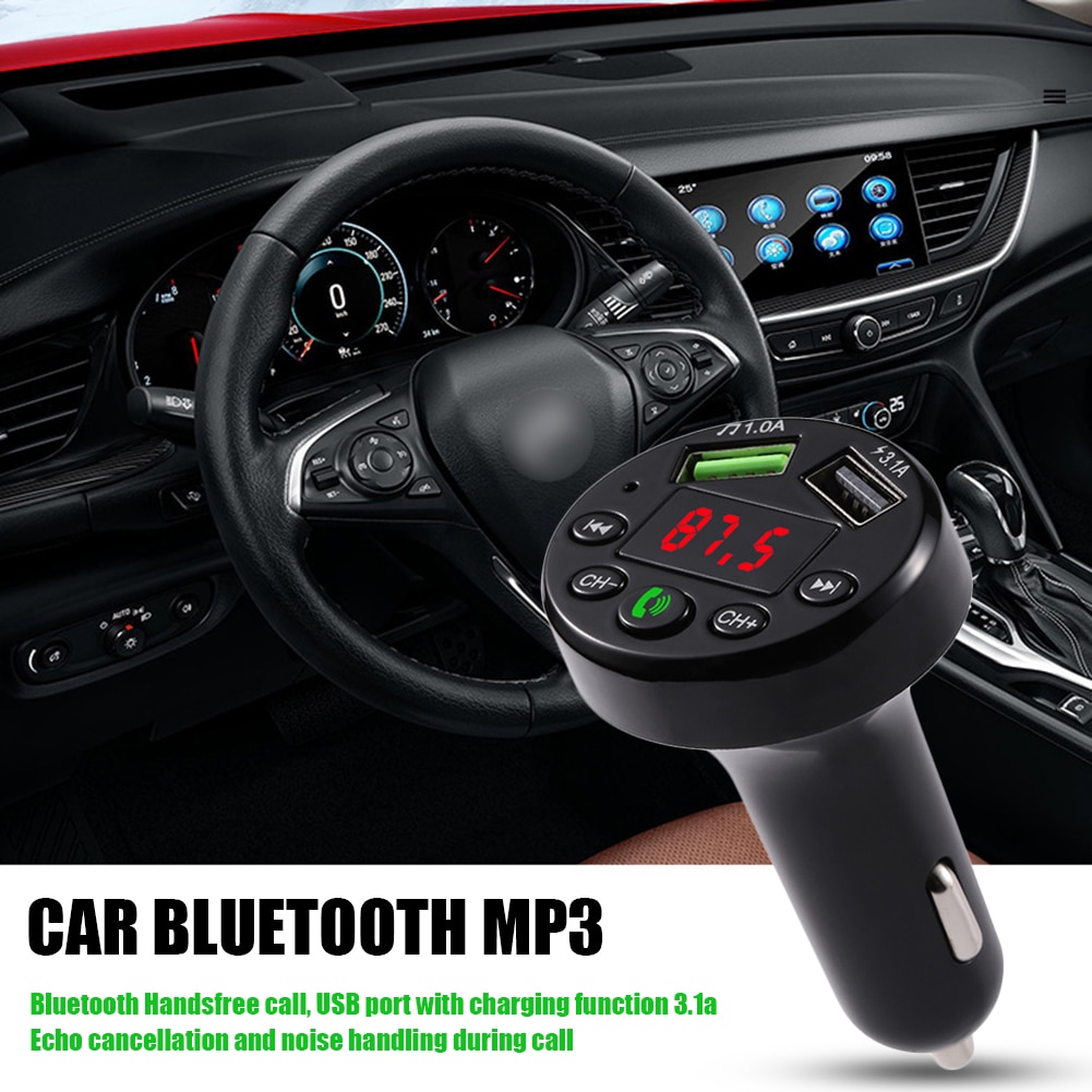 3.1A Usb Fast Charger Led Bluetooth Fm-zender Modulator Draadloze Handsfree Carkit Auto Fm Bluetooth Handsfree MP3 Speler